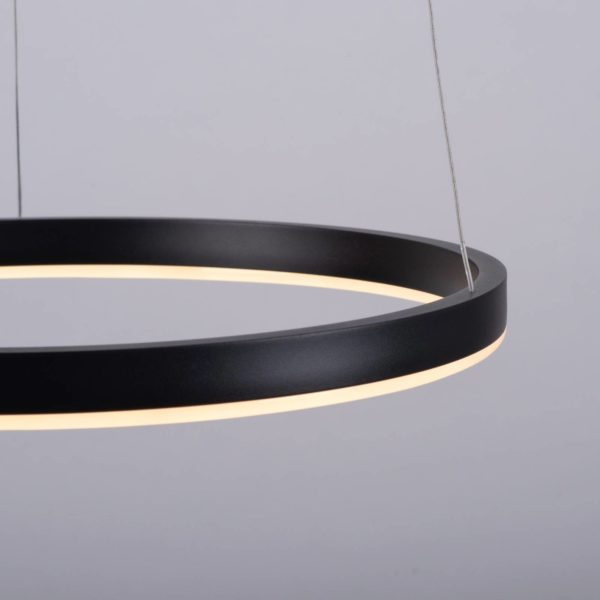 JUST LIGHT. Suspension LED Ritus, Ø 39,3cm, anthracite JUST LIGHT.
