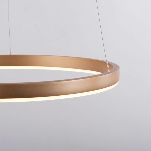 JUST LIGHT. Suspension LED Ritus, Ø 39,3cm, laiton mat JUST LIGHT.