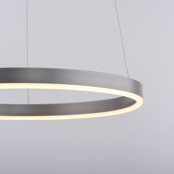 JUST LIGHT. Suspension LED Ritus, Ø 39,3cm, aluminium JUST LIGHT.