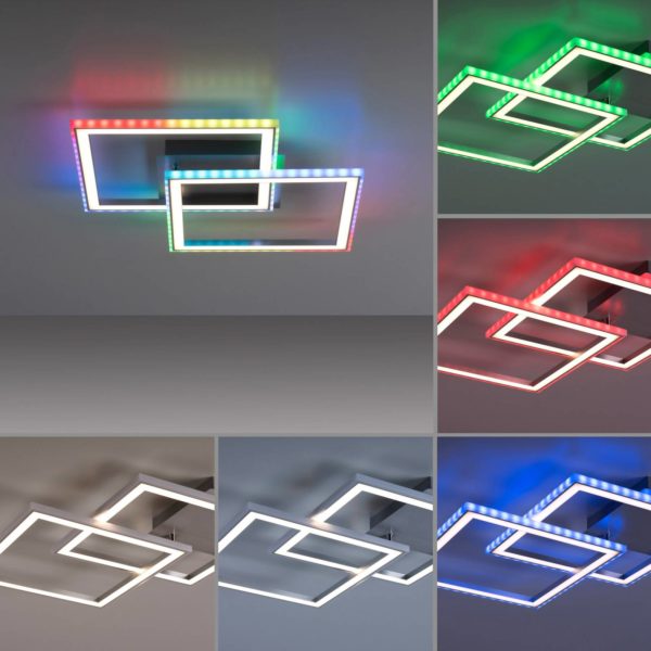 JUST LIGHT. Plafonnier LED Felix60, 44,5×44,5 cm JUST LIGHT.