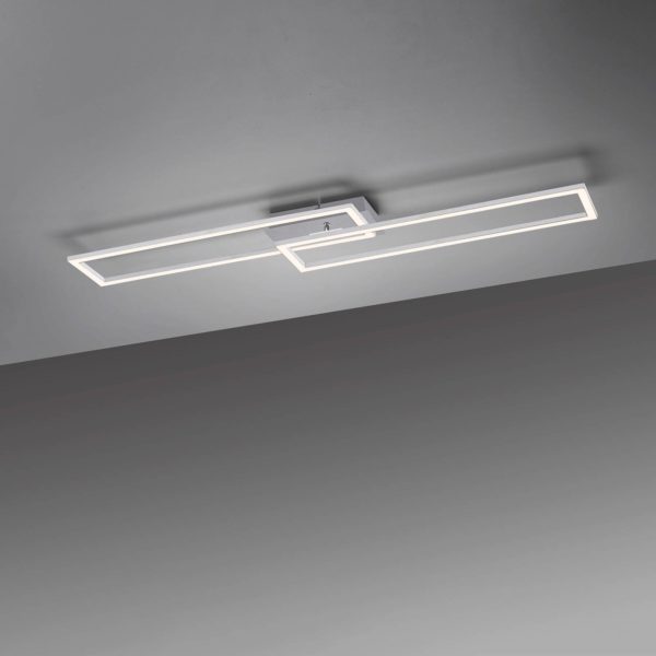 JUST LIGHT. Plafonnier LED Iven, acier, dim, 101,6×19,8 cm JUST LIGHT.