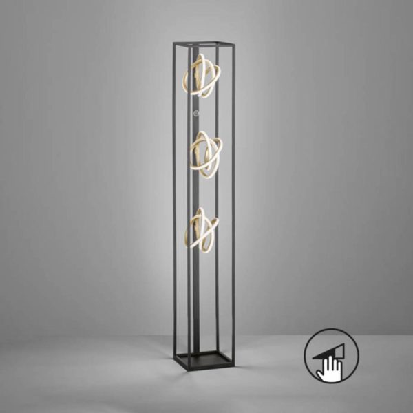 FISCHER & HONSEL Lampadaire LED Gisi, à trois lampes, dimmable FISCHER & HONSEL