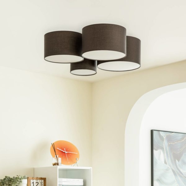Lindby Maureka Plafonnier en tissu à quatre lampes LINDBY