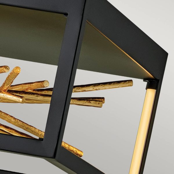 Quintiesse Plafonnier LED Styx, noir, 3 000 K 46 x 22 cm Quintiesse