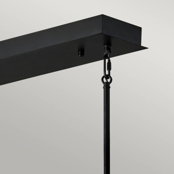 Quintiesse Suspension LED Styx, noire, 3 000 K 30,5 x 113 cm Quintiesse