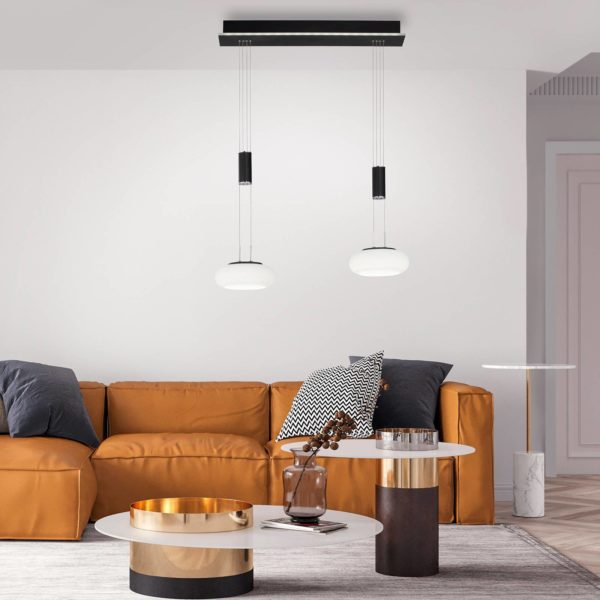 Q-Smart-Home Paul Neuhaus Q-ETIENNE suspension LED, x2, noire Q-Smart-Home