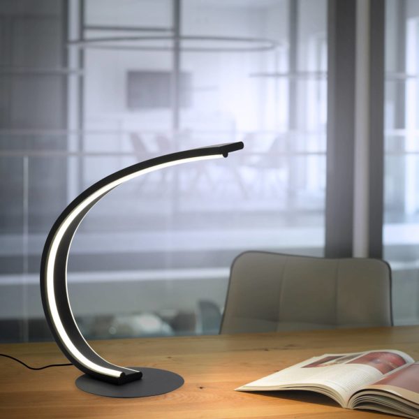 Q-Smart-Home Paul Neuhaus Q-VITO lampe table LED arquée noire Q-Smart-Home