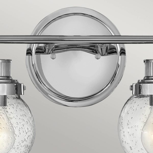Quintiesse Applique salle de bain Poppy, 2 lampes, chromée Quintiesse