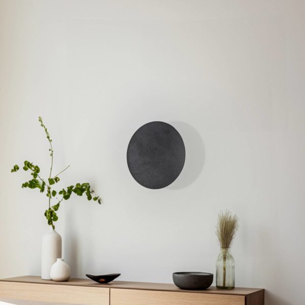TK Lighting Applique murale Lunia New, noir, Ø 20 cm TK Lighting