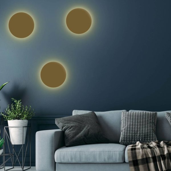 TK Lighting Applique murale Lunia New, doré, Ø 30 cm TK Lighting