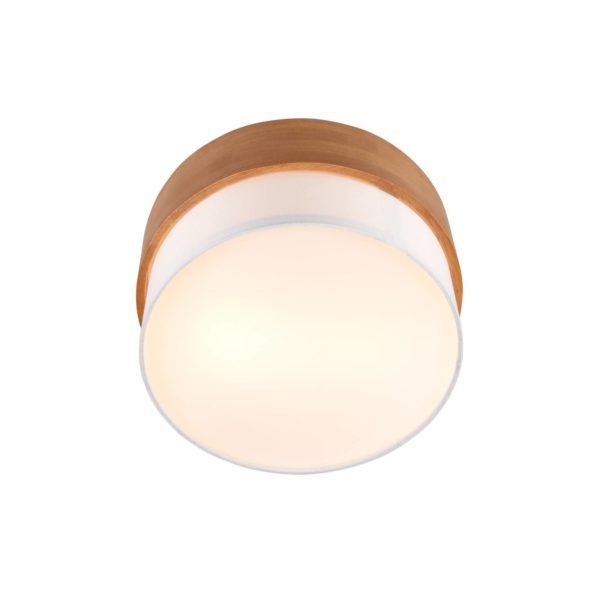 Trio Lighting Plafonnier Seasons, bois/blanc Ø 30 cm Trio Lighting