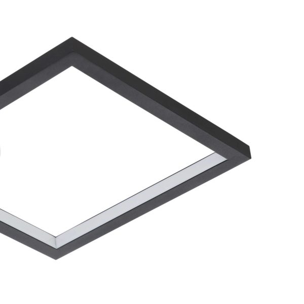 EGLO Plafonnier LED Gafares avec télécommande angulaire noir EGLO