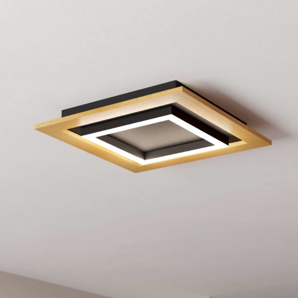 EGLO Plafonnier LED Tirrenara, télécommande, 37x37cm EGLO