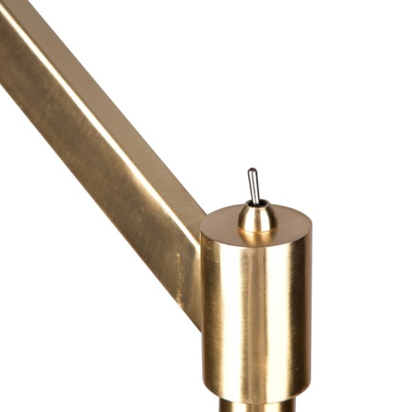 Trio Lighting Lampe sur pied Cassio avec abat-jour en tissu, laiton Trio Lighting