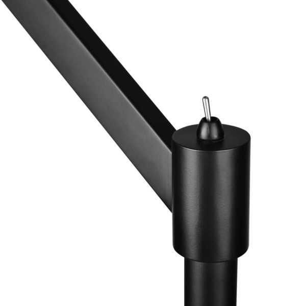 Trio Lighting Lampe sur pied Cassio avec abat-jour en tissu, noir Trio Lighting