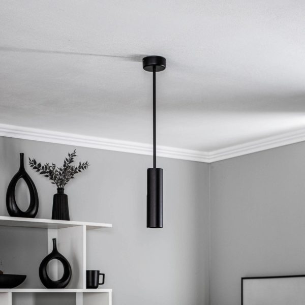 Euluna Plafonnier avec spots Eye Super, hauteur 58 cm, noir Euluna