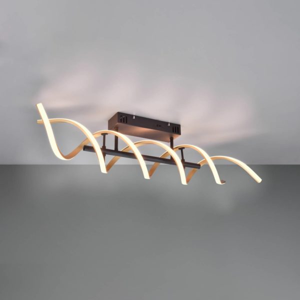 Trio Lighting Plafonnier LED Sequence, dimmable, CCT, laiton Trio Lighting