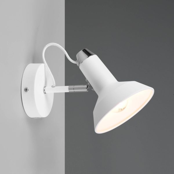 Trio Lighting Spot mural Roxie, mobile, blanc mat Trio Lighting