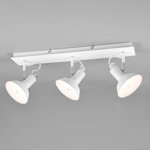 Trio Lighting Plafonnier avec spots Roxie orientable 3flg. blanc mat Trio Lighting