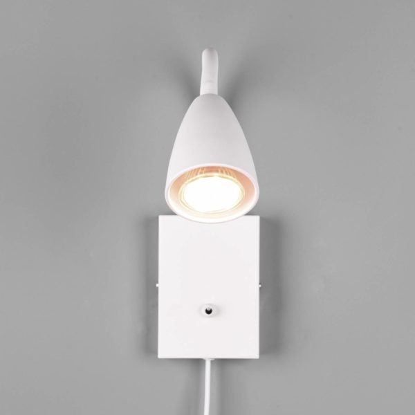 Trio Lighting Applique murale avec fiche, blanc mat Trio Lighting