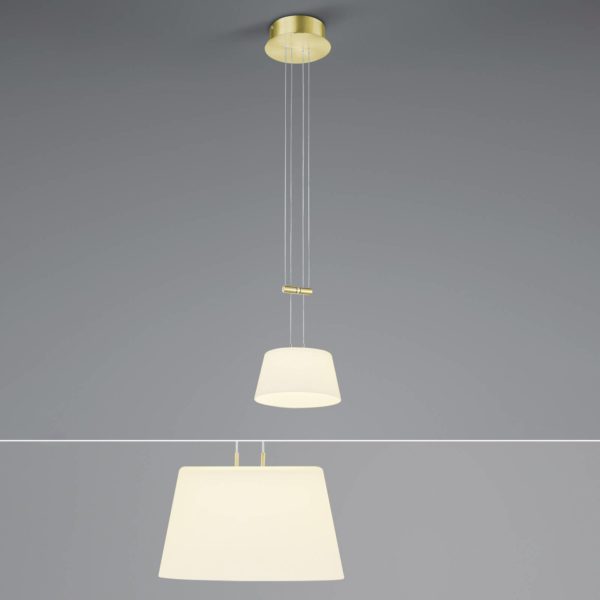 BANKAMP Conus LED suspension, 1 lampe, laiton BANKAMP