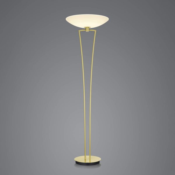BANKAMP Lady lampadaire LED, ZigBee, laiton BANKAMP