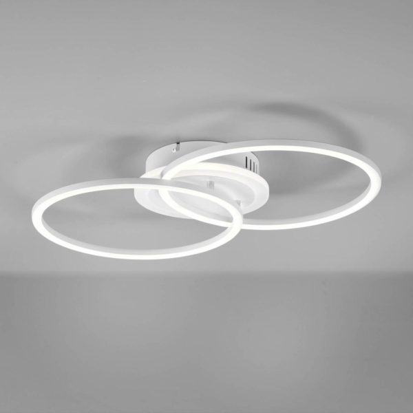 Reality Leuchten Plafonnier LED Venida en anneau, blanc Reality Leuchten