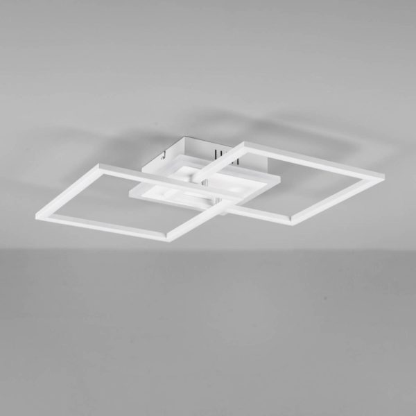 Reality Leuchten Plafonnier LED Venida carré, blanc Reality Leuchten