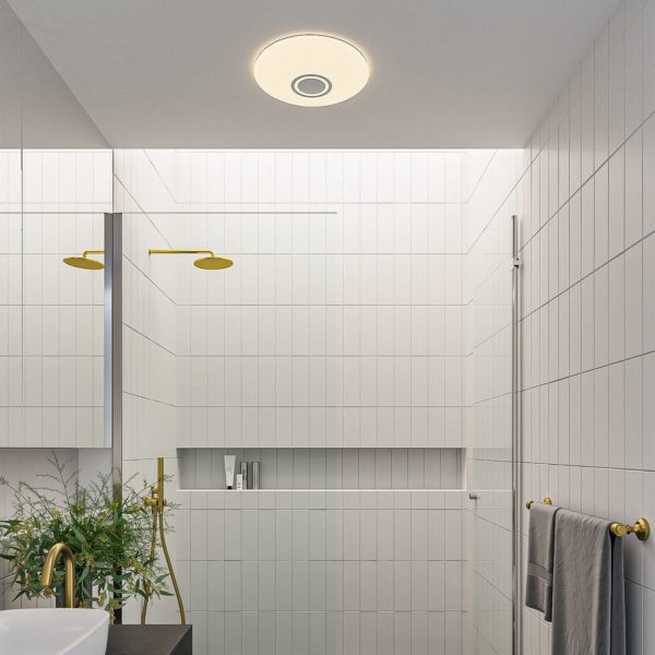 Nordlux Plafonnier LED DJay Smart CCT avec haut-parleur Nordlux
