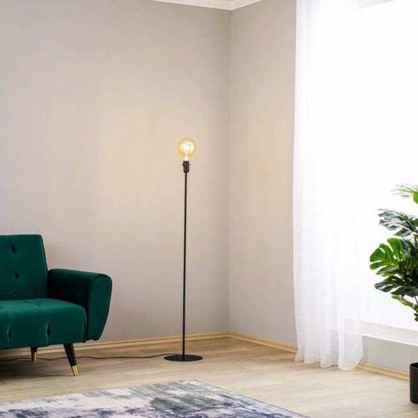 Euluna Support pour lampadaire Petit, douille E27, noir Euluna