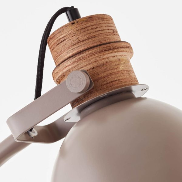 Brilliant Lampe sur pied Erena, tête pivotante, taupe Brilliant
