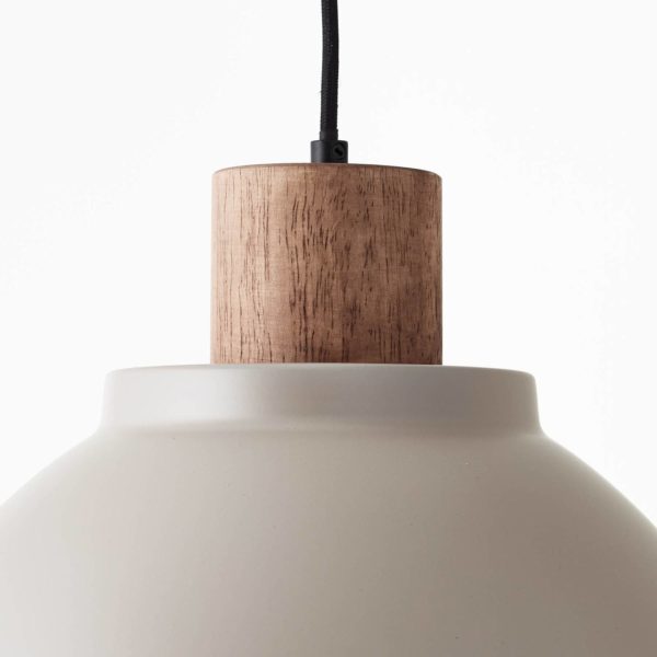 Brilliant Suspension Erena avec détail en bois, taupe Brilliant