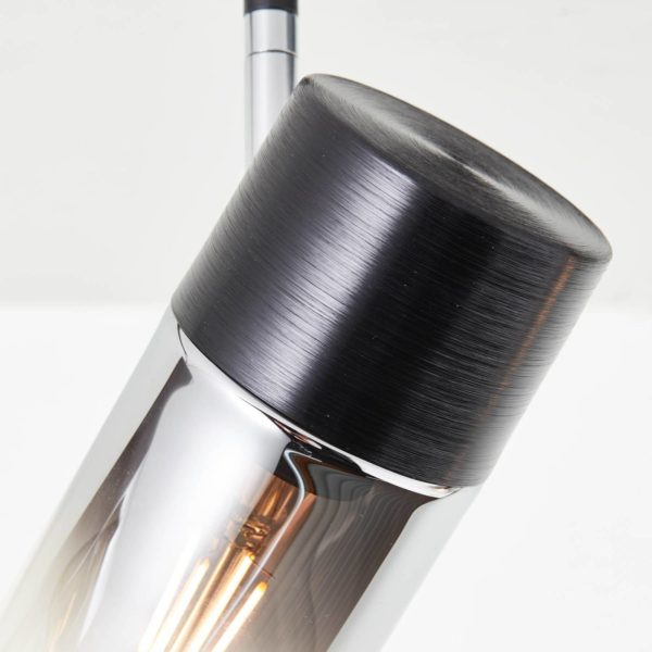 Brilliant Spot pour plafond Alia, quatre lampes, noir/fumée Brilliant