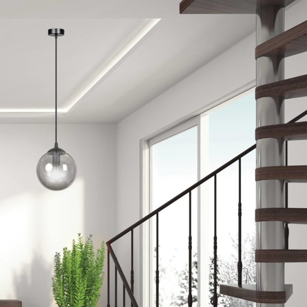 EMIBIG LIGHTING Suspension Glassy, à 1 lampe, graphite EMIBIG LIGHTING