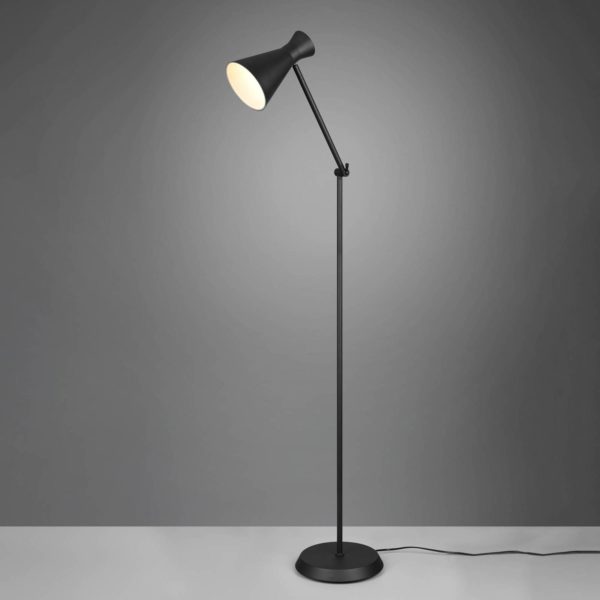 Reality Leuchten Lampadaire Enzo, hauteur 150 cm, noir Reality Leuchten