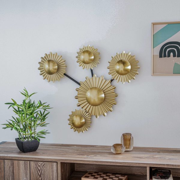 Lindby Senmia applique en doré, à cinq lampes LINDBY