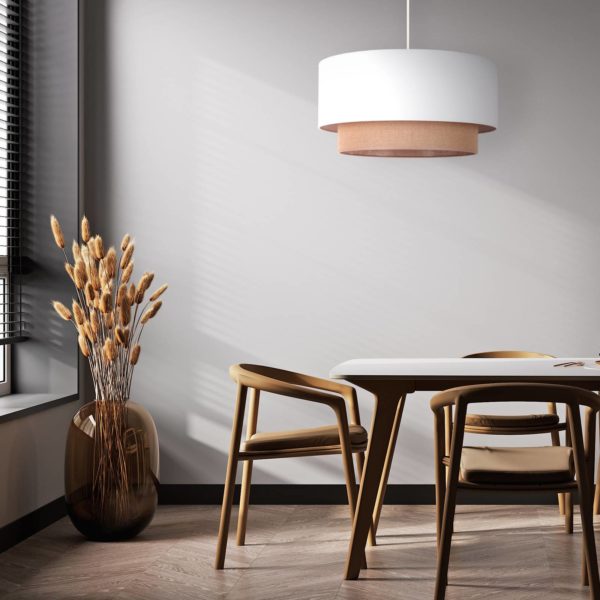 Duolla Suspension Boho Ø 45 cm 1 lampe blanche/jute Duolla