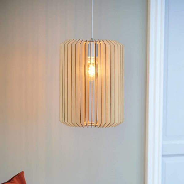 Nordlux Suspension Asti 30 en lamelles de bois, 40 cm Nordlux