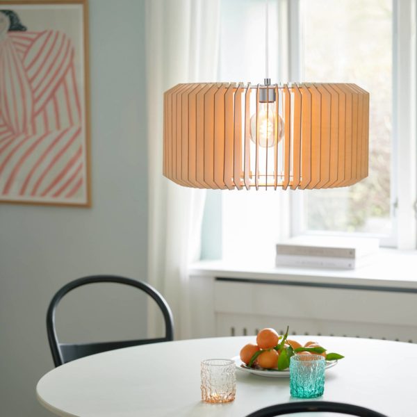 Nordlux Suspension Asti 50 en lamelles de bois, 25 cm Nordlux