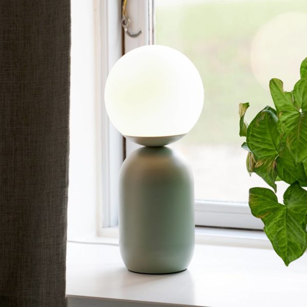 Nordlux Lampe à poser Notti en métal et verre, verte Nordlux