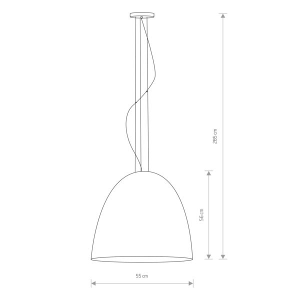 Euluna Suspension Egg L en métal, Ø 55 cm, blanche Euluna