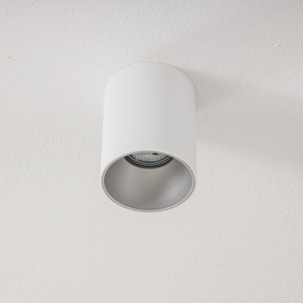 Euluna Plafonnier Eye Tone, blanc/argenté Euluna