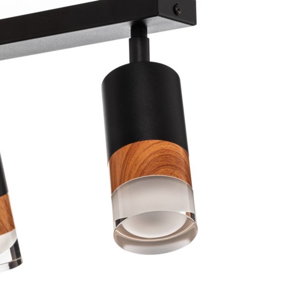 Envostar Fida spot pour plafond à 6 lampes, noir Envostar