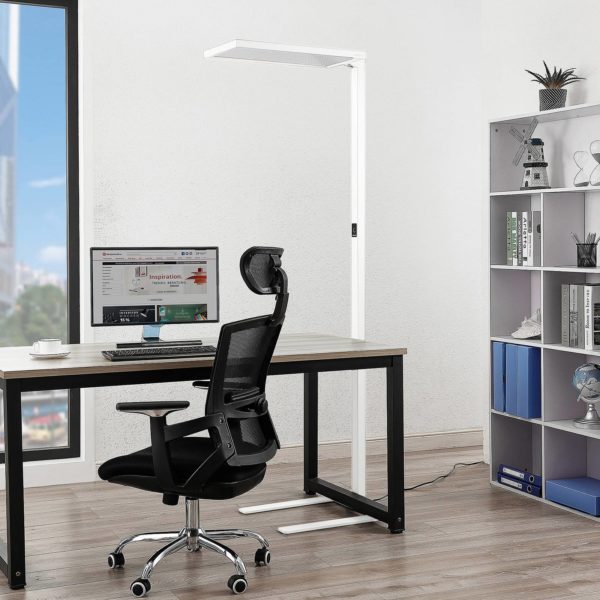 Arcchio Nelus lampadaire bureau LED, capteur blanc Arcchio