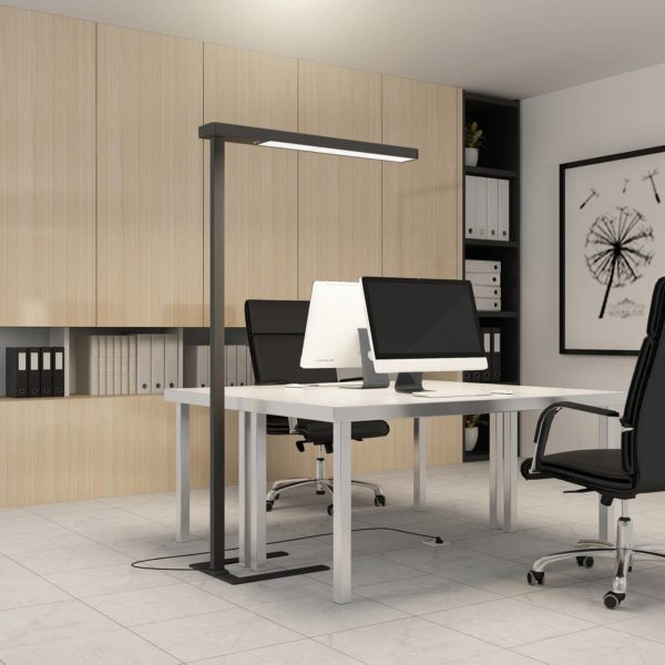 Arcchio Susi lampadaire bureau LED, capteur noir Arcchio