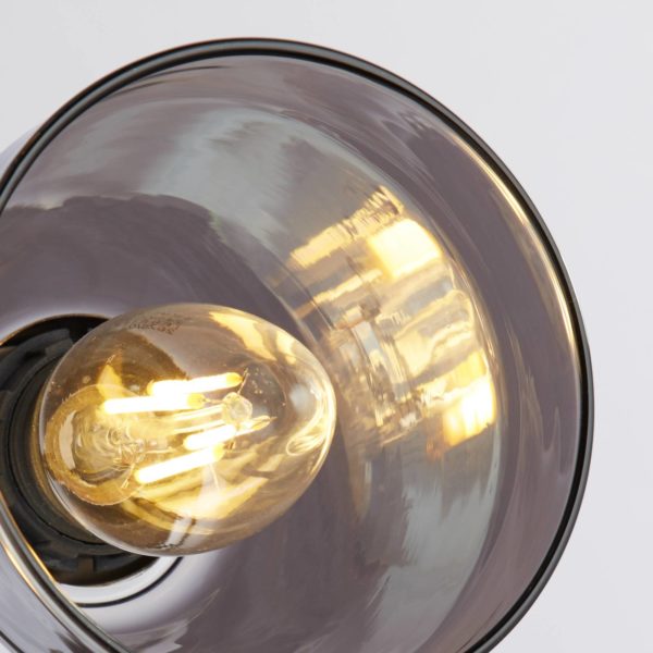Searchlight Lampadaire Classy à 3 lampes, verre fumé Searchlight