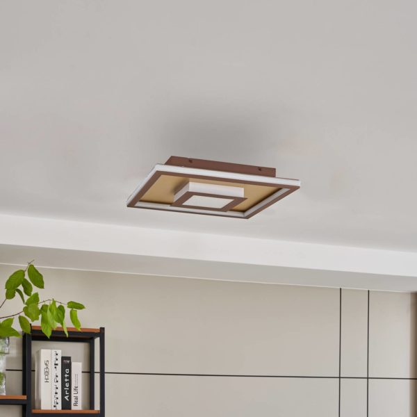 Lindby Pekela Plafonnier LED, angulaire, 40 cm LINDBY