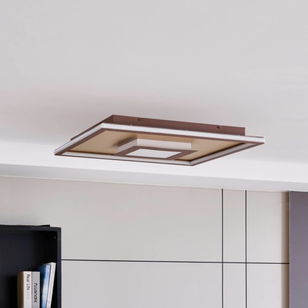 Lindby Pekela Plafonnier LED, angulaire, 60 cm LINDBY