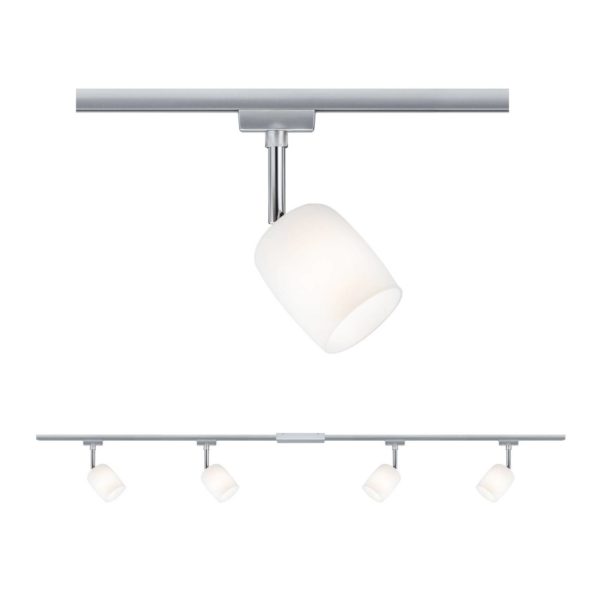 Paulmann URail Blossom set base 4x chromé/satiné Paulmann