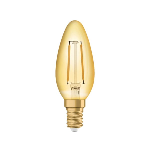 Radium LED Essence Ambiante E14 2,5W bougie doré Radium
